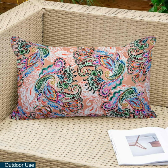 Indoor Outdoor Waterproof Throw Pillows - 12''x20'' with Included Inserts - Stylish Comfort for Your Patio Furniture, Garden Chairs, or Indoor Déco