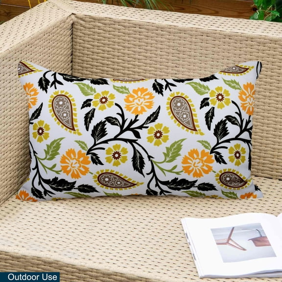 Indoor Outdoor Waterproof Throw Pillows - 12''x20'' with Included Inserts - Stylish Comfort for Your Patio Furniture, Garden Chairs, or Indoor Déco