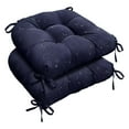 thumbnail image 1 of Indoor Outdoor Wicker Patio Seat Cushion Navy Blue Chair Waterproof U Shaped Seat Cushion for Home Garden Use 18" X 18", 1 of 7