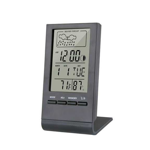 Indoor Outdoor Wireless Color Display Weather Forecast Station - Atomic Clock, Temp/Humidity/Moon Phase, 3 Channels, Adjustable Backlight