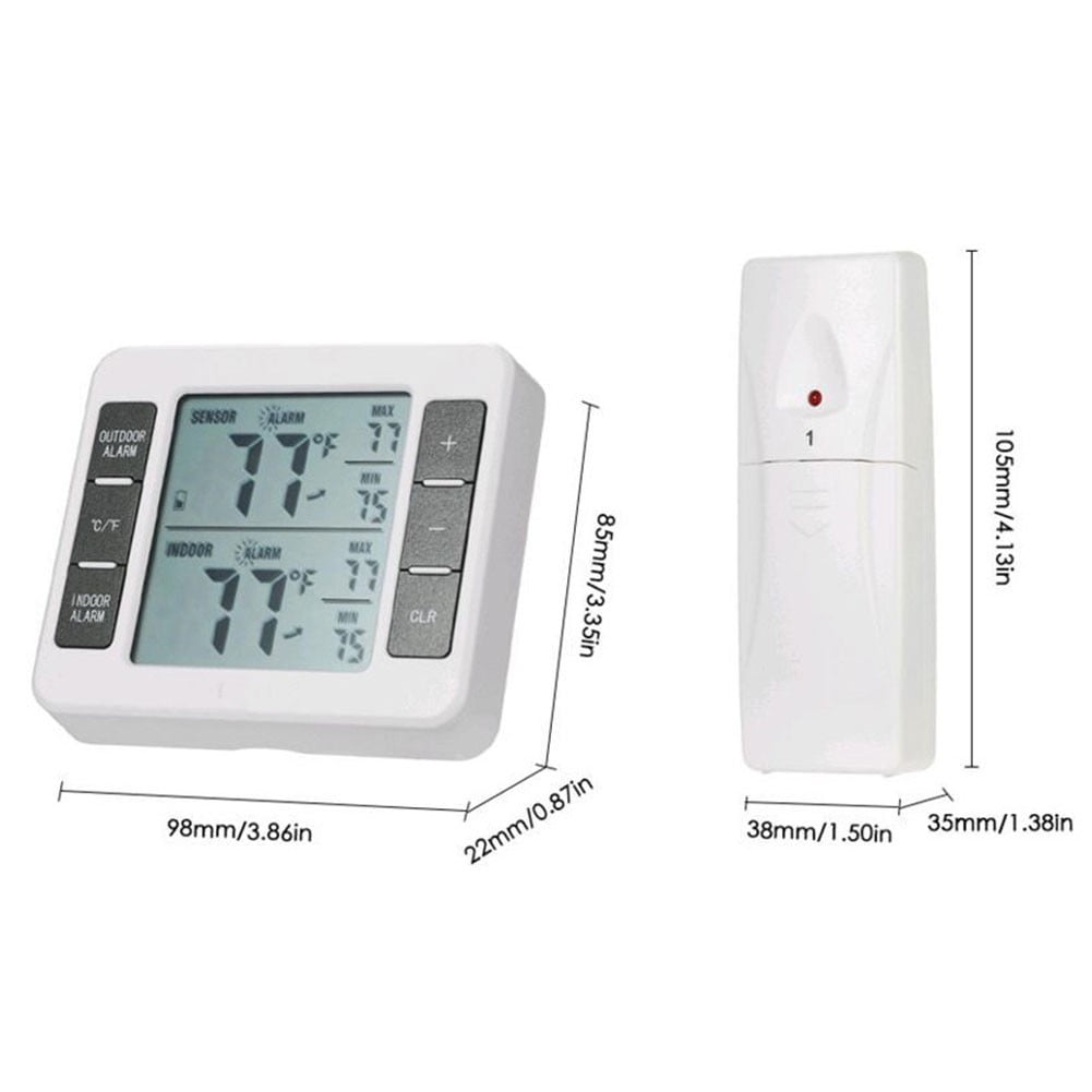 Indoor / Outdoor Thermometer, Fridge / Freezer Thermometer Digital