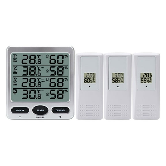 Indoor Outdoor Wireless Thermometer And Hygrometer With Big Lcd Display For Easy Temperature And Humidity Reading