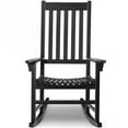thumbnail image 1 of Indoor Outdoor Wooden High Back Rocking Chair, 1 of 8