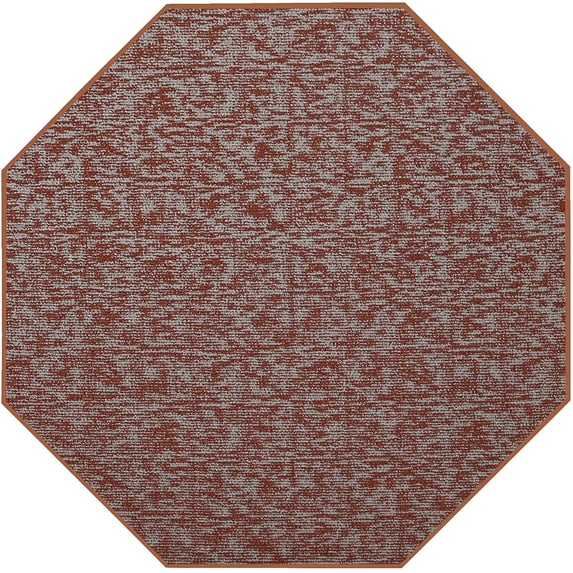 Indoor Outdoor custom size area rugs made in USA comes in Ten colors and Nine shapes rectangular,round,square,runners,oval,hexagon,octagon,half round - Rust, 4' Octagon Area Rugs