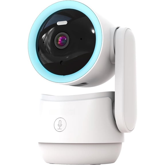 Indoor PTZ Camera, 3MP Pan-Tilt with Mode, No Subscription, 32GB TF Card Included, -Band 5G/2.4G WiFi, AI Motion Detection, Night Vision, 2-Way Audio, Siren (Blue)