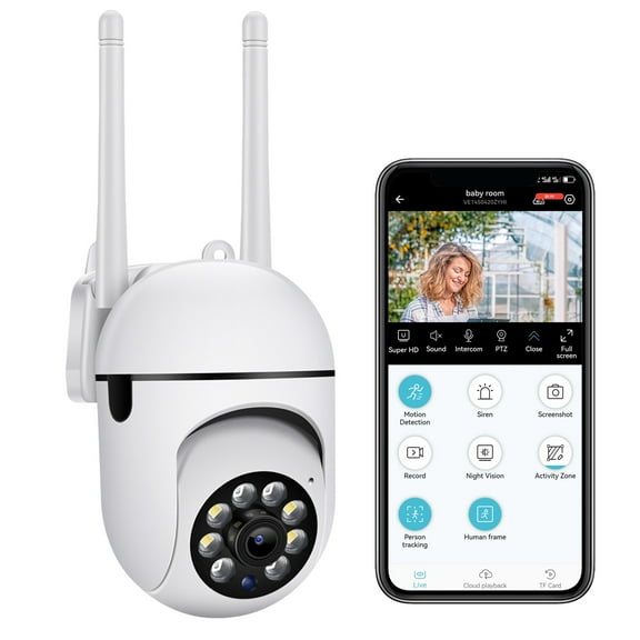 Indoor Pan/Tilt Smart Security Camera, 1080p HD Dog-Camera,2.4GHz & 5G Wifi with Night Vision,Motion Detection for Baby and Pet Monitor, Cloud & SD Card Storage, Works with Alexa& Google Home