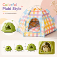 thumbnail image 1 of Indoor Pet Tent House for Cats and Dogs, Breathable Dome Pet Bed with Cushion and Mesh Window, Lightweight Indoor Cat Cave Dog Shelter for Kittens Puppies Small Breeds, 3 Sizes, 1 of 6
