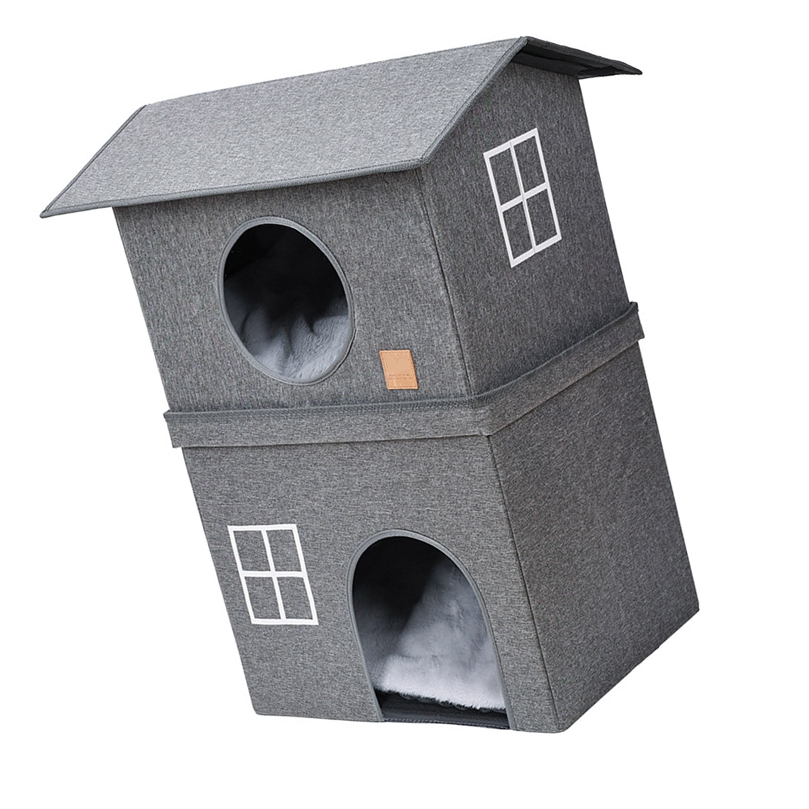 Image result for Indoor Pet Townhome Foldable on Door 2 Levels of Fun and Comfort Gray ...
