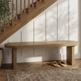 thumbnail image 1 of Indoor Pine Dining Bench, 62.9''L Solid Wood Seating, 350lbs Weight Capacity, Fits 3 People for Kitchen, Dining Room & Living Space, 1 of 6