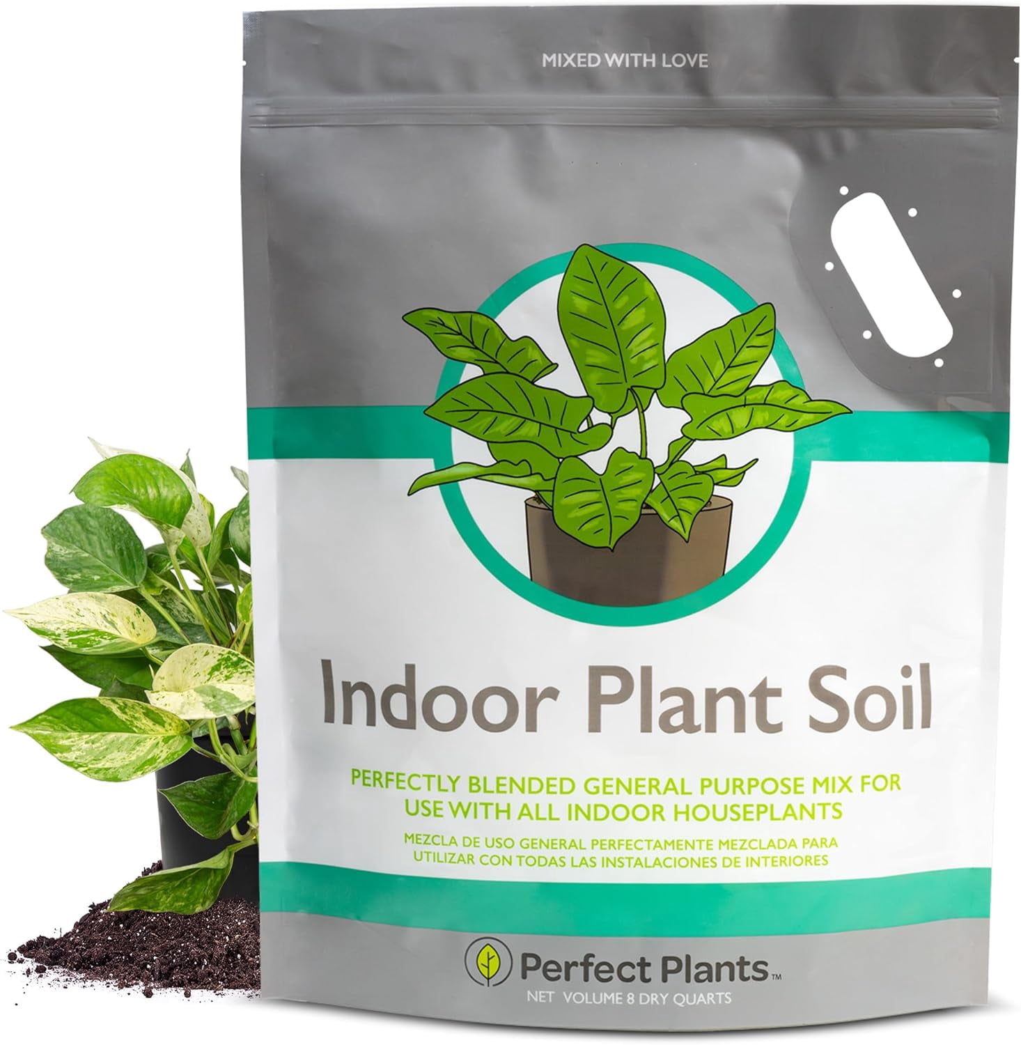 Indoor Plant Soil 8qt | Perfectly Balanced Potting Mix | Gardening Substrate for All Varieties of Live houseplants