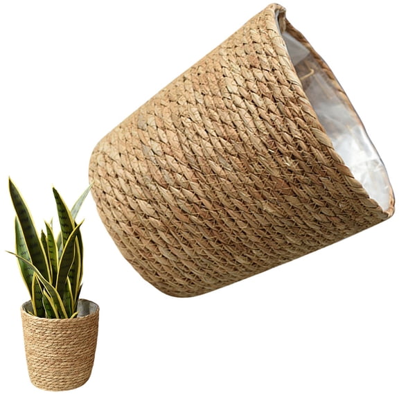 FOMIYES Hand Woven Flower Basket Lightweight Planters 1Pcs