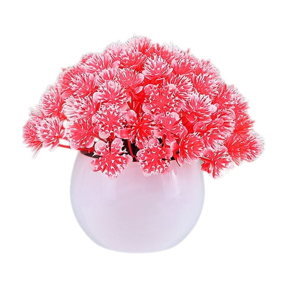 Indoor Plants No Sunlight Sets of Combinations Desktop Fake Flowers Potted Plants 12×12×12cm Christmas Indoor Decorations for Home Decorations Green Bonsai Ball