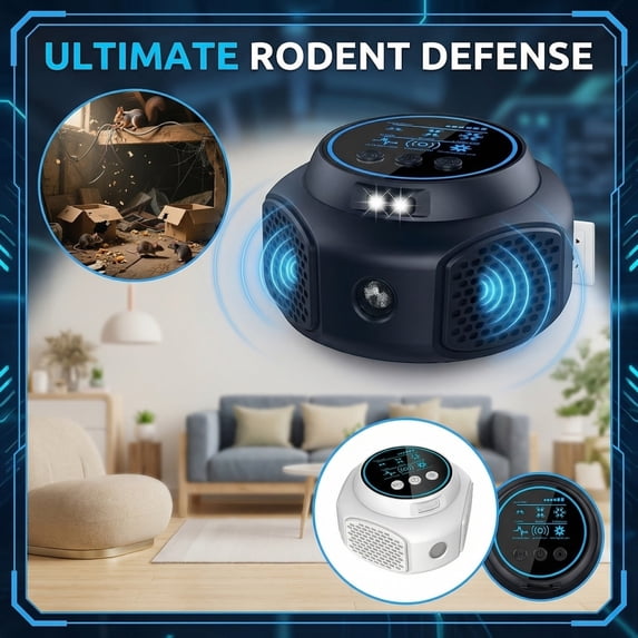 Indoor Plug-in Ultrasonic Pest Repeller for Rodents Mice Ants Squirrels Cockroaches Bats, Effective Electronic Pest Control for Home (1 Count, 11.8*7.5 cm)