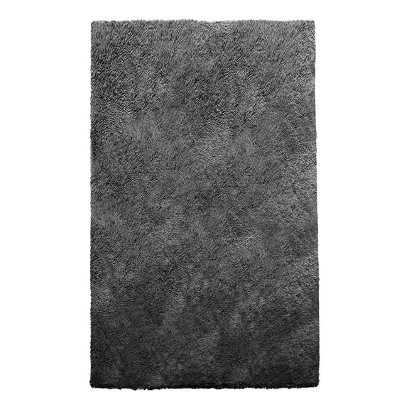 Indoor Plush Area Rug 5 x 8 Ft Soft Shag Carpet with Thick Plush Surface, Sponge Cushion Layer and Slip Resistant Non Woven Backing for Living Room Bedroom Sunroom Modern Home Decor Dark Gray