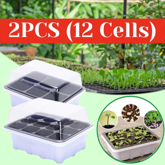 Indoor Propagation Box Seeds Starter Pots Mini Greenhouse Tray with Lid for Seeds Starting Plants Growing Gardening Supplies Complete
