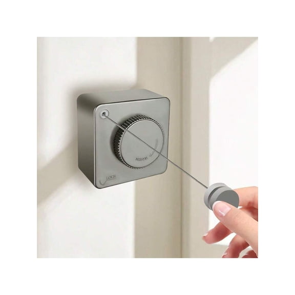 Indoor Retractable Clothesline Non-Sagging Outdoor Laundry Drying Line, Heavy-Duty Wall Mounted Stainless Steel Wire for Clothes Drying, 15.1 Feet Retractable Line, Gray, 1/2 Pack