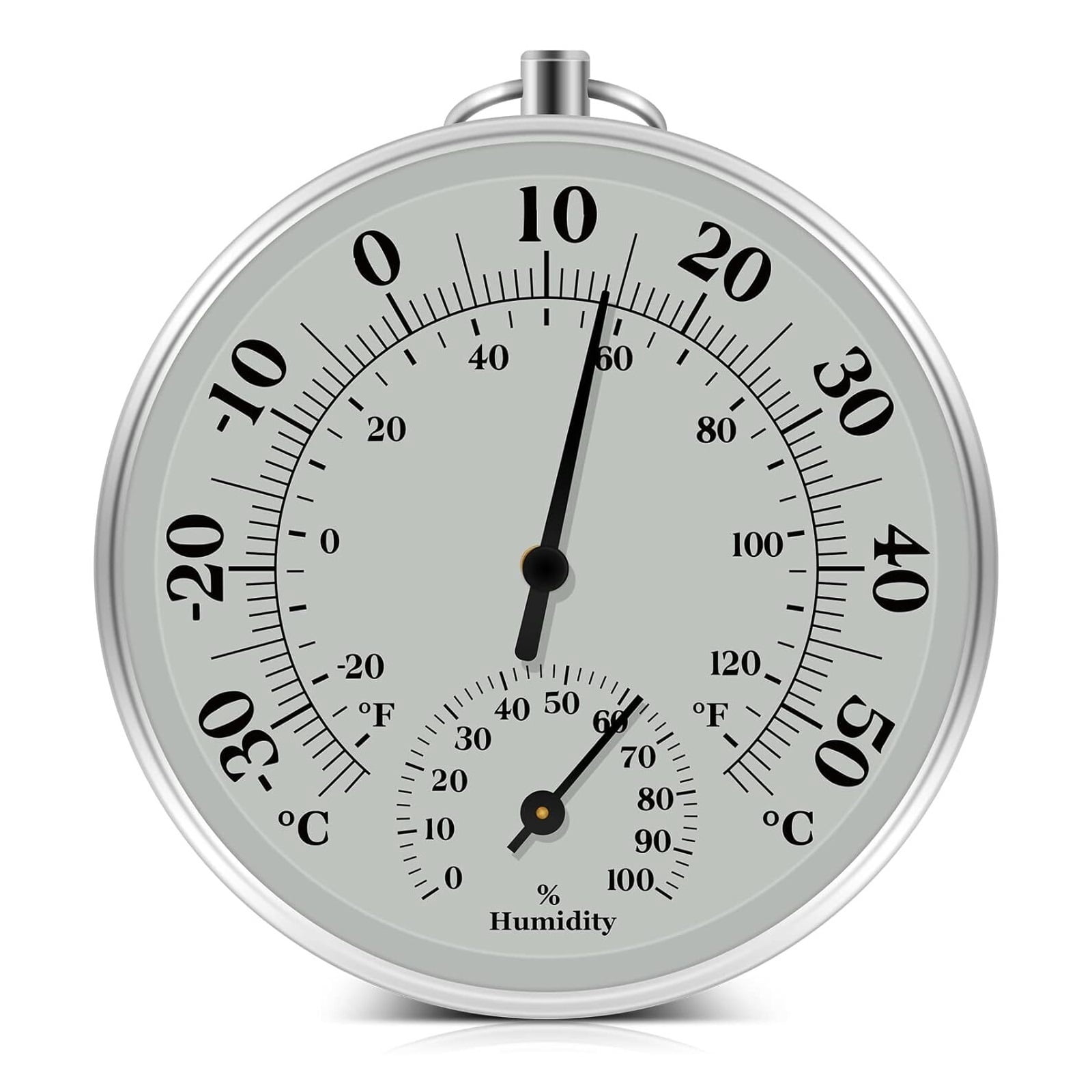 Indoor Room Thermometer with Aluminum Enclosure Outdoor Weather Station for Bathroom Kitchen Car ,Weather Forecast