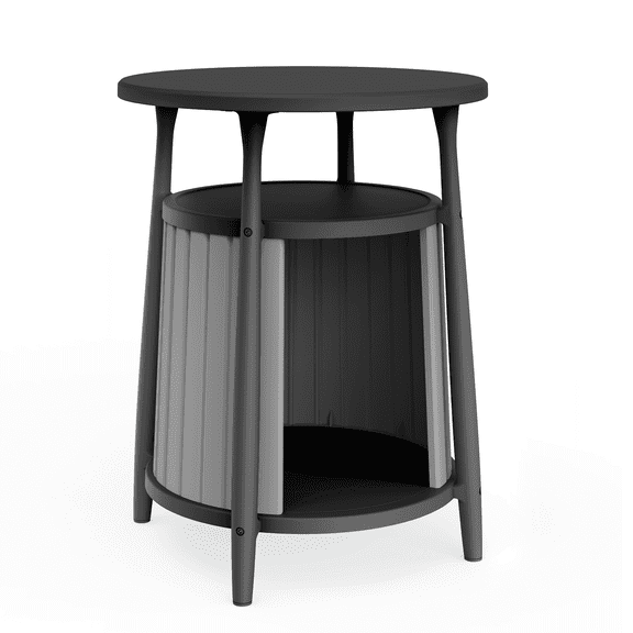 Indoor Round Cat House with Sturdy Tabletop - Modern Stylish Pet Shelter & Spacious Cat Condo (17.72"x17.72"x23.54")