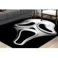 thumbnail image 1 of Indoor Rug, Modern Rugs, Accent Rugs, Scream Mask Rugs, Large Rugs, Mask Rugs, Modern Rugs Bridesmaid Gift Rugs, Man Cave Rugs, Black Rug, 2.6'x9.2' - 80x280 cm, 1 of 7