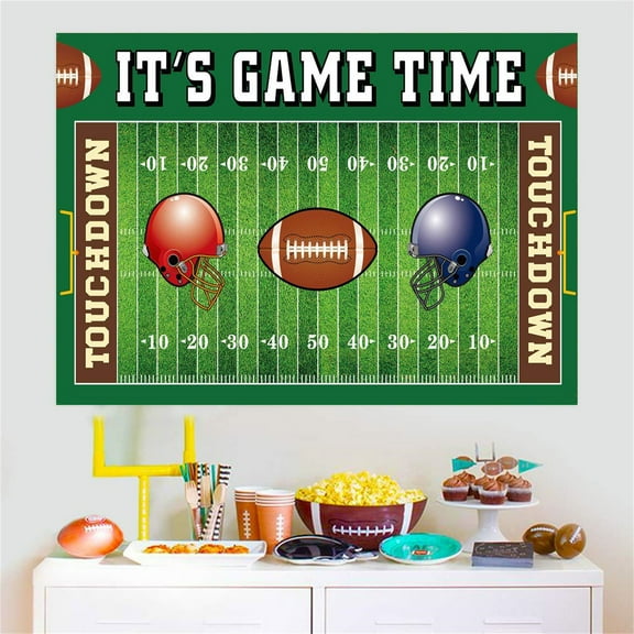 Indoor Scene Party Supplies Competition Decoration Fan Flag Banner for Home Sports Game Day Tailgating Decor with Grommets Outdoor Durable Weather Resistant PVC Material 180x110cm