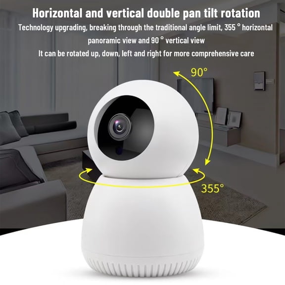 Indoor Security Camera, 2.4Ghz Wifi Camera for Home, Pet, Baby Monitor with Pan/Tilt, Night Vision, Motion Tracking, 1080P