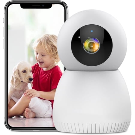 Jqimn Indoor Security Camera, 2.4G/5G Wi-Fi Security Camera for Home, 1080P Baby/Pet Monitor, 2-Way Audio, Night Vision, Human Detection