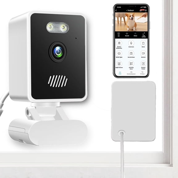 Indoor Security Camera for Baby Monitor, 5MP Home Security Camera with Phone App, Window cameras for home security, Motion Detection, 2-Way Audio, 2.4ghz WiFi, Night Vision