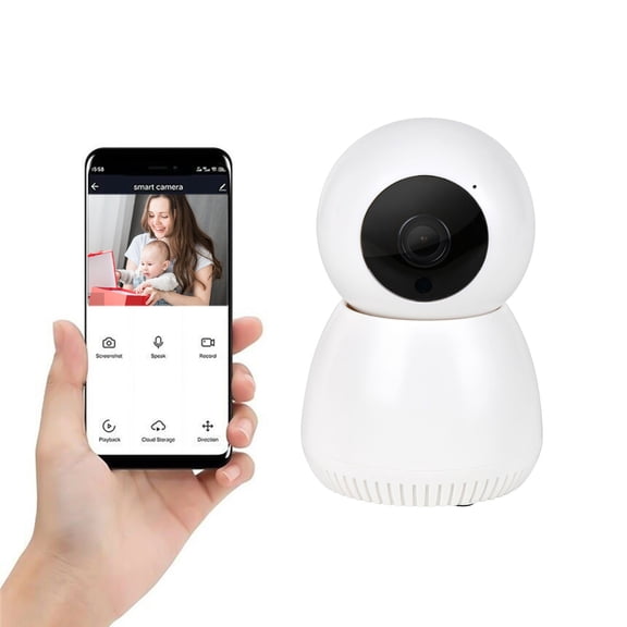Indoor Security Camera, Pan/Tilt 2.4Ghz Wifi for Home, 1080P Pet/Baby Monitor with Night Vision, 2-Way Audio, Motion Tracking, Phone App