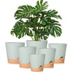 FIASON 3 Pack Self Watering Planters, 9/10/12 Inch White Plastic Plant ...