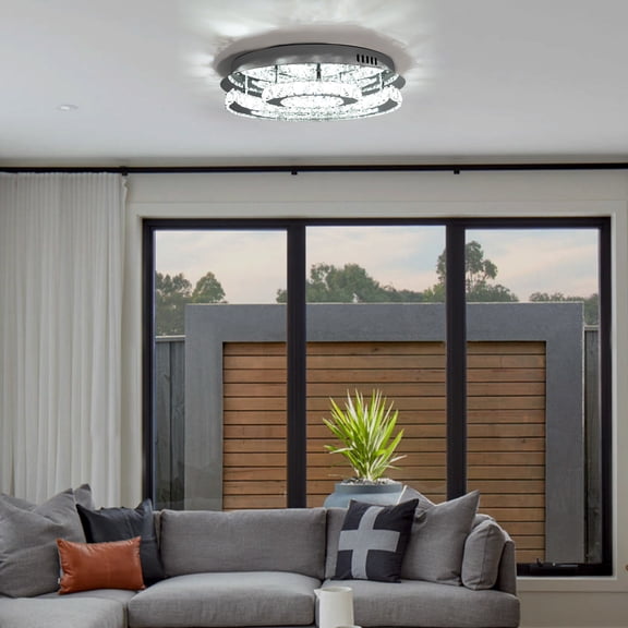 Indoor Silver moon Modern Ceiling Light Flush Mount Ceiling Light 43W Fixture Chandelier Bedroom Lamp