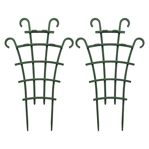 Indoor Small Trellis, 2Pcs Plant Trellis for Climbing Plants Indoor Trellis for Potted Plants Stackable Plastic Pot Plant Support Trellis for Indoor Outdoor Houseplants