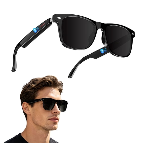 Smart glasses Remote Phone Camera Control, Bluetooth, Calls, Voice Assistant, Music, , IP54 Waterproof, 85mAh Battery, Open-Ear Audio for Travel & Outdoor