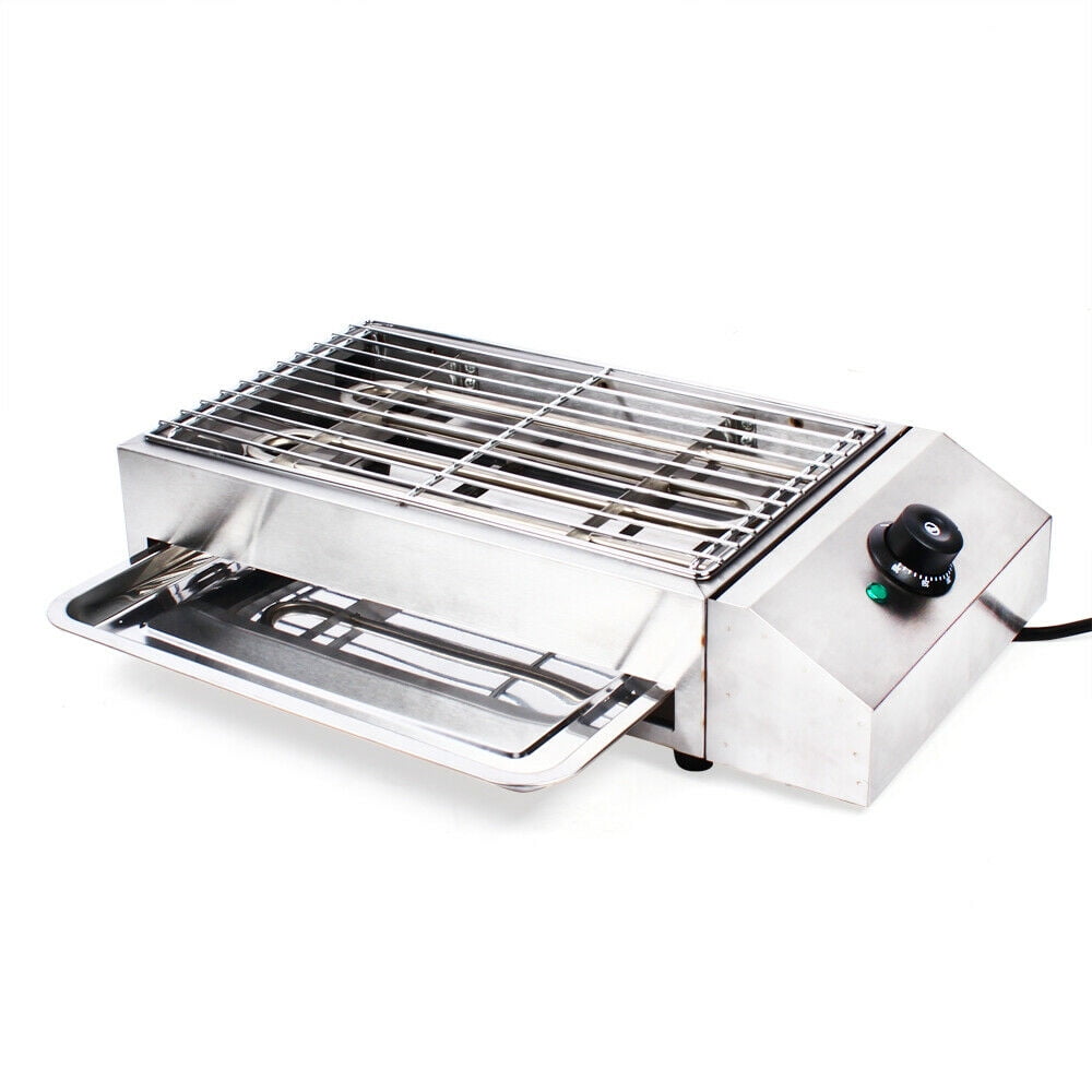 Indoor Smokeless Grill, 110V 2800W Commercial Stainless Steel Electric ...