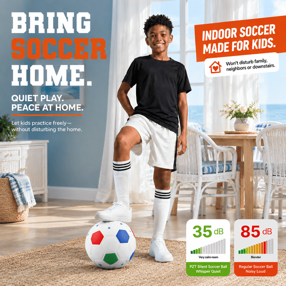 Indoor Soccer Ball Size 4 With Fabric-wrapped Cover