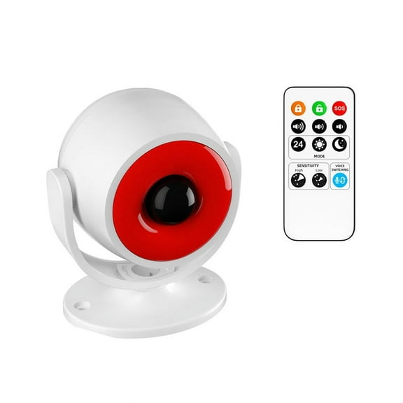 Indoor Sound and Light Infrared Alarm Human Body Induction Detector Anti-Theft Alarm Infrared Detector Remote Control