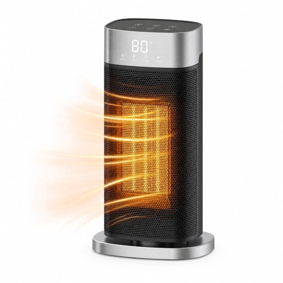 ATUPEN Space Heater, 1500W Electric Heater 90° Oscillation 12H Timer for Home Small Room Inside