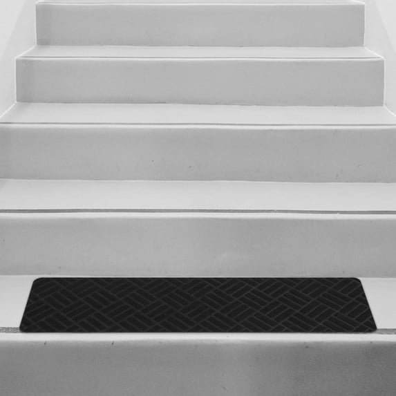 Indoor Stair Runners Non Slip Stair Mats for Game Room Wooden Steps Corridor Black