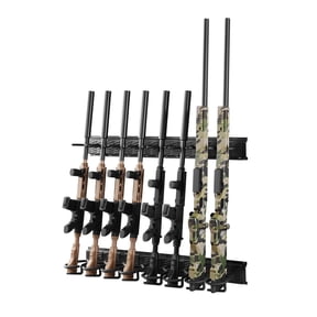 Indoor Steel Gun Rack Wall Mount for Rifles and Shotguns, 8 Slots