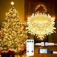 thumbnail image 1 of Indoor String Lights with Remote, Warm White Fairy String Lights Plug in with Timer, 33FT 100 LED Twinkle Christmas Lights for Bedroom Tree Patio Garden Party Spring Outdoor Decoration, 1 of 8