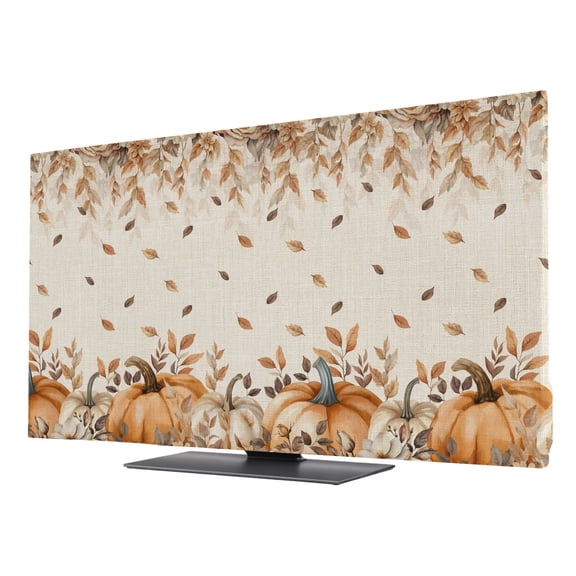 TV Cover Indoor, Burnt Orange Fall Stretch TV Dust Cover Television ...