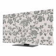 thumbnail image 1 of Indoor TV Cover 85 Inch, Spring Flowers Elastic Monitor Dust Covers for Television, Desktop Computer Farmhouse Grey-blue Pastoral Floral Leaf Dustproof Fitted TV Cover for Inside 74.1"L x 41.7"H, 1 of 9