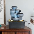thumbnail image 1 of Bed Bath & Beyond 10.2" Indoor Earthy Tiered Tabletop Waterfall Fountain, 1 of 5