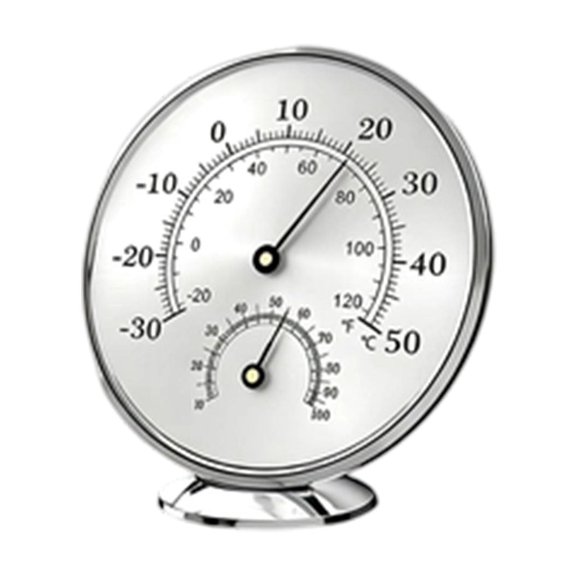 Indoor Temperature Gauge Humidity Meter Humidity Meter Temperature Monitor with Stand Fahrenheit Celsius Mechanical Analog Display No Battery Required for Home Bedroom Office Greenhouse Humidity
