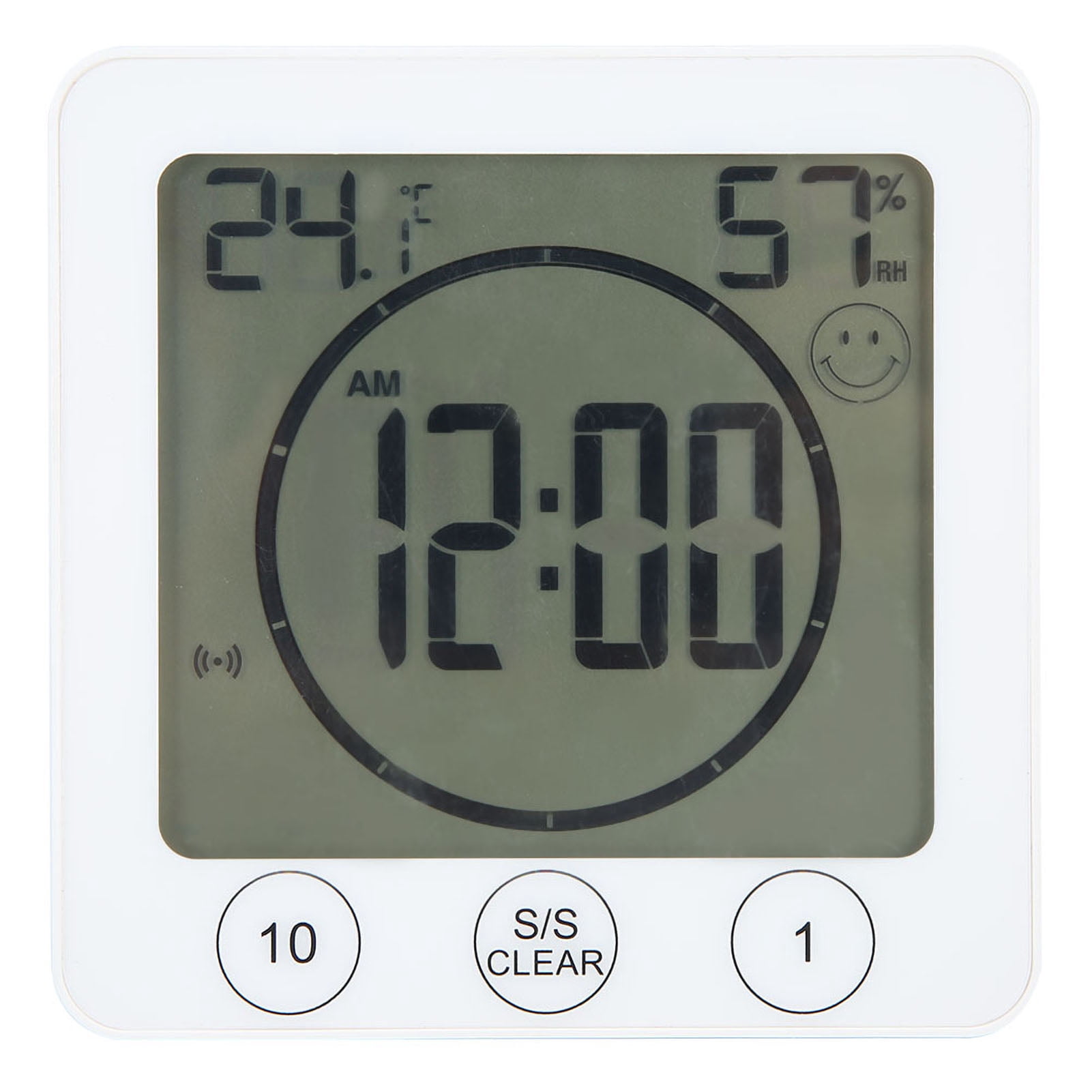 Indoor Temperature  Humidity Meter With LCD Display, 12/24H   Degrees Celsius /℉ Switchable