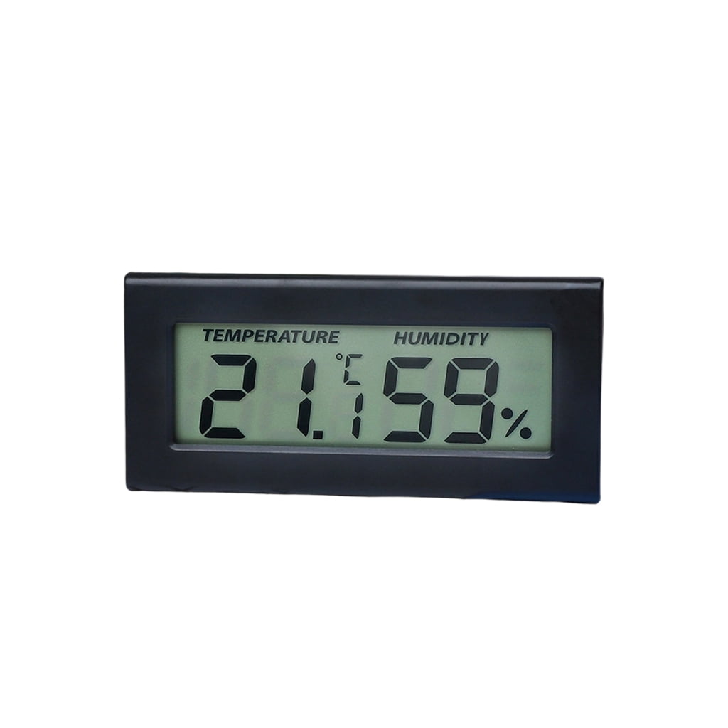 Indoor Temperature Humidity Monitor with Magnetic Mount and Clear LCD ...