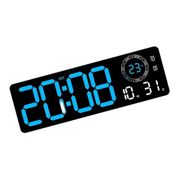 Indoor Temperature Sensors LED Wall Clock Night Light Function For Easy Reading In Dark Home Office Use