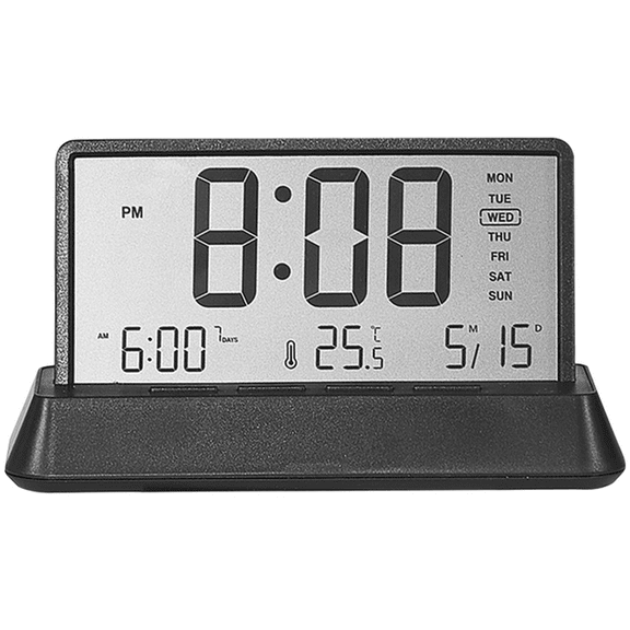 Indoor Thermometer Digital Alarm Clock Daily Use Room Temperature Monitor