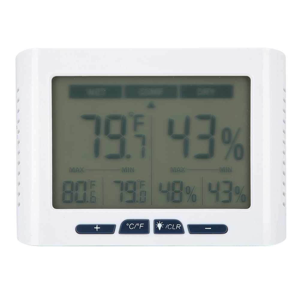 Indoor Thermometer Hygrometer, LCD Display Electronic Temperature Humidity Gauge  For Home For Cellar For Greenhouse