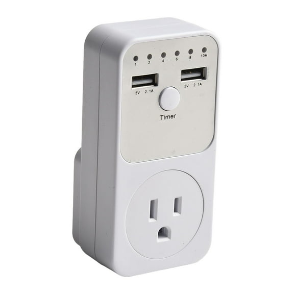 Indoor Use Digital Timer Socket With Usb Power Supply And Safety Features