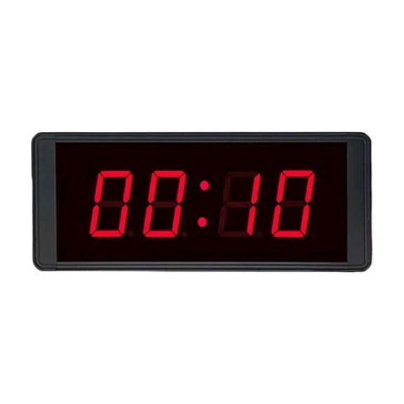 Indoor Use Electronic LED Clock, Wall Mounted, Desktop Timer With Stopwatch, Red, New Design, 1.8''
